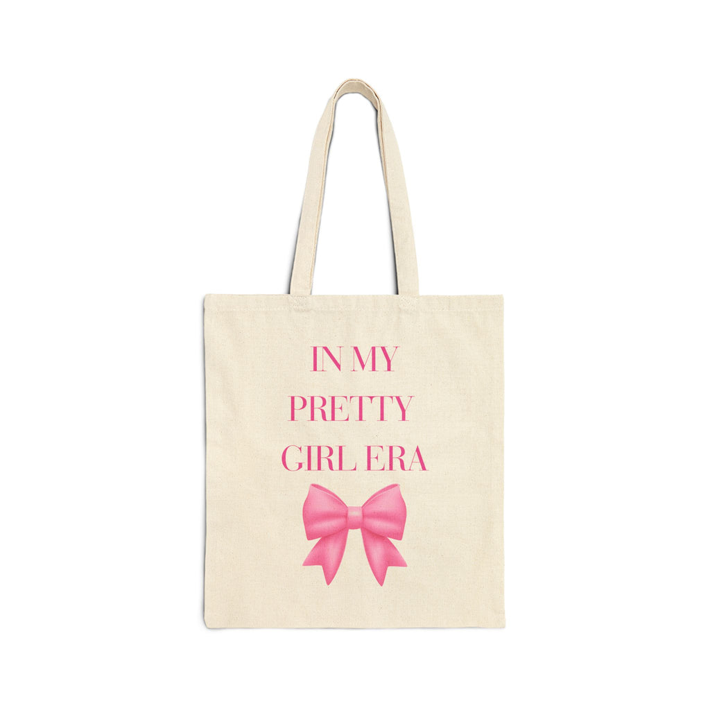 "In My Pretty Girl Era" Cotton Canvas Tote 🎀