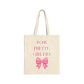 "In My Pretty Girl Era" Cotton Canvas Tote 🎀