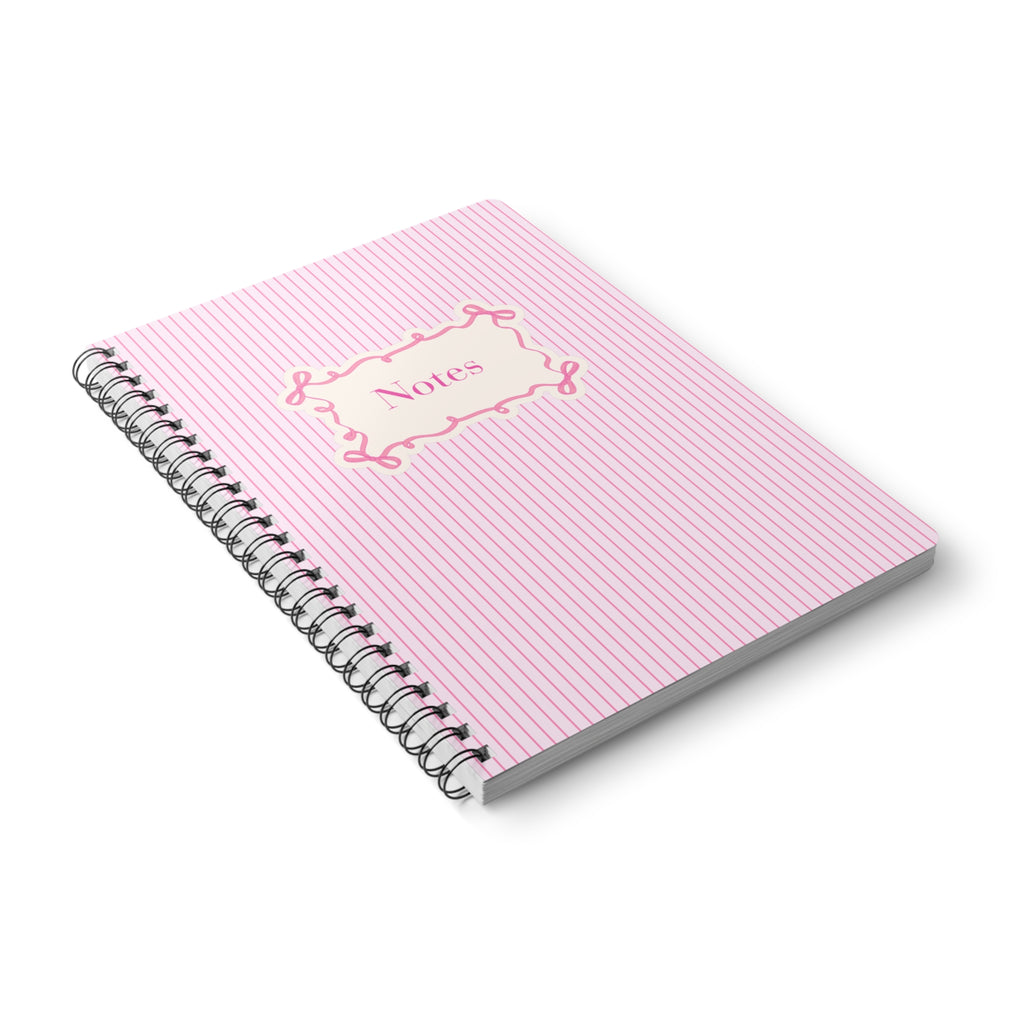 Pink Striped Notebook 💖