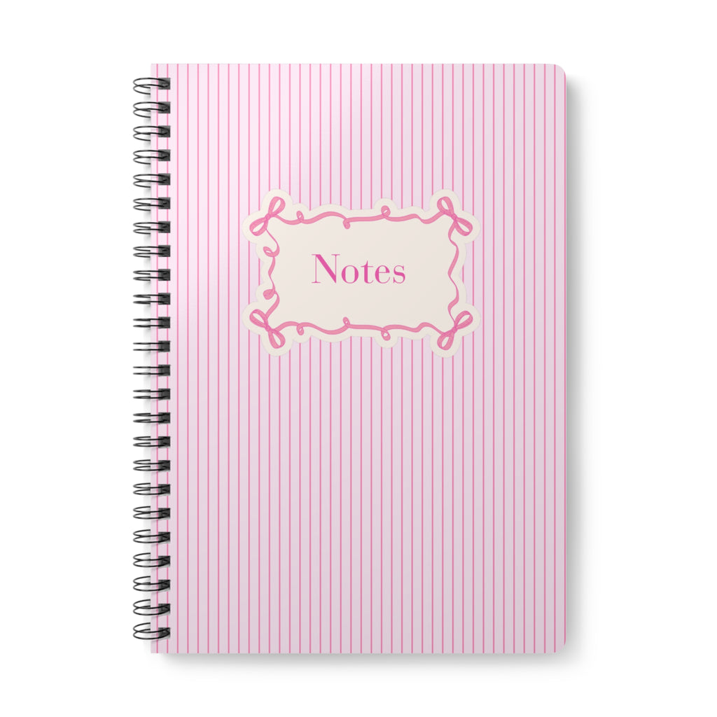 Pink Striped Notebook 💖