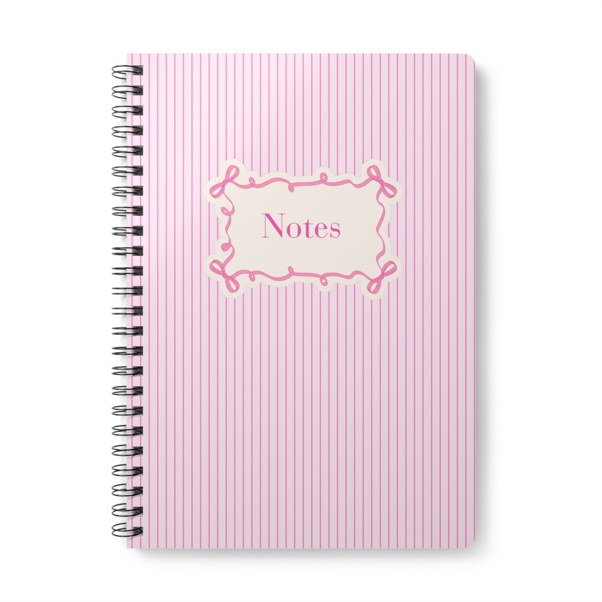 Pink Striped Notebook 💖