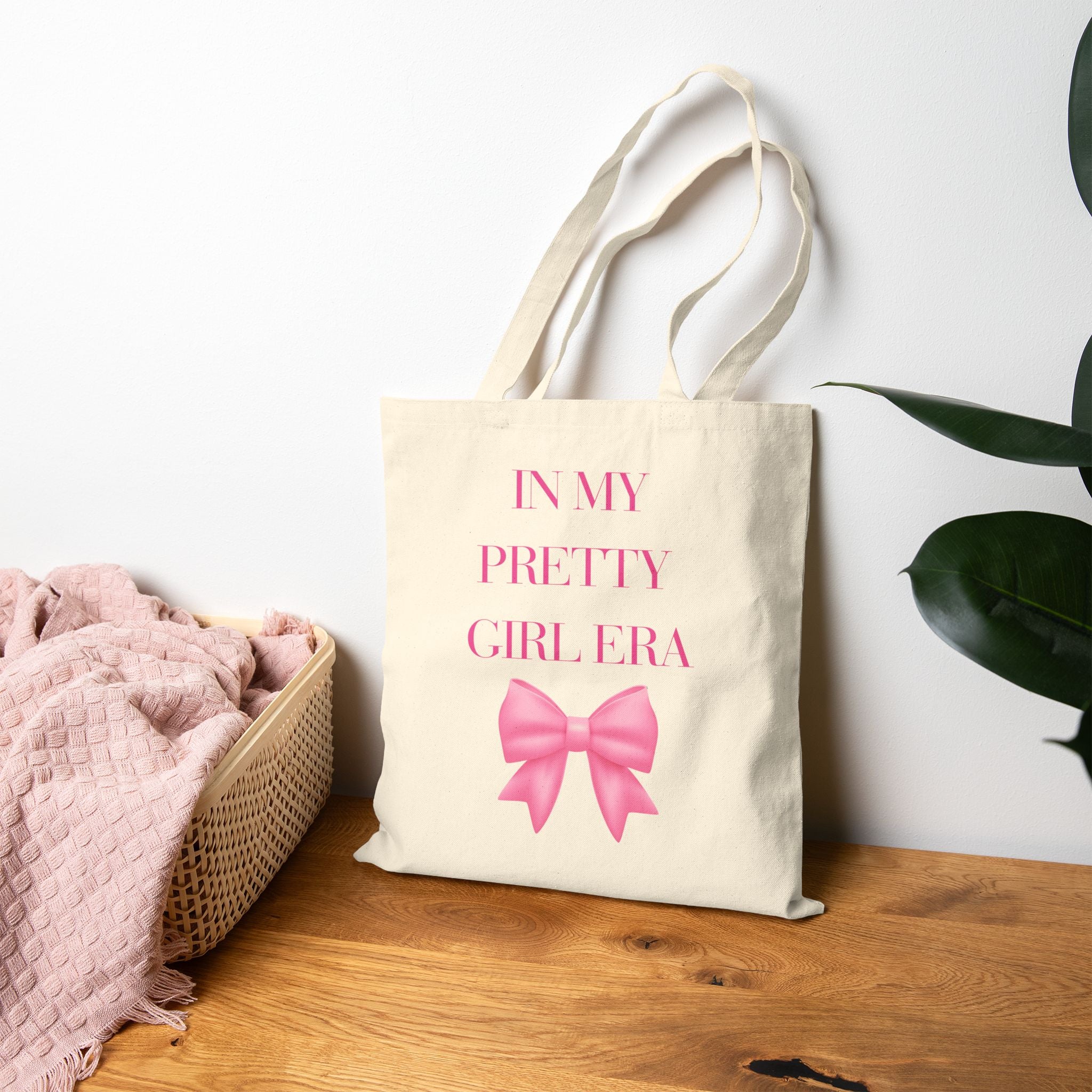 "In My Pretty Girl Era" Cotton Canvas Tote 🎀