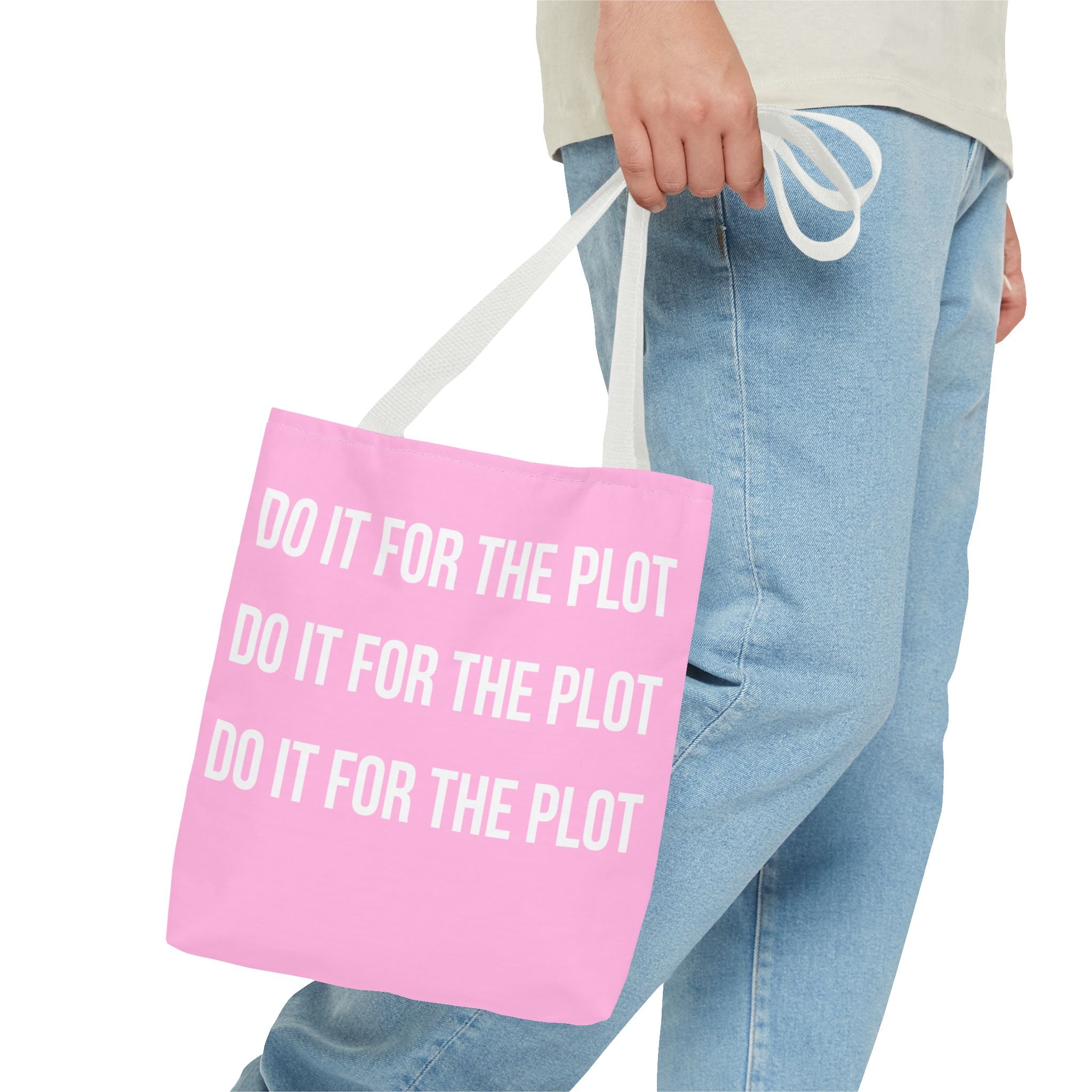 Do It For The Plot Pink Tote Bag