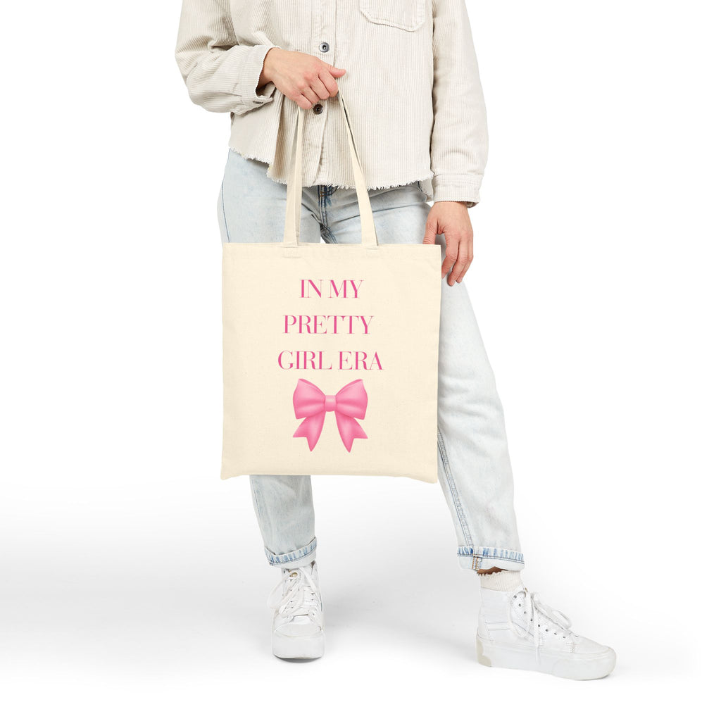 "In My Pretty Girl Era" Cotton Canvas Tote 🎀