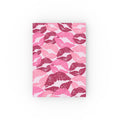 Kiss Print Journal — Pink Lip Pattern Hardback Notebook for Notes & Gifts