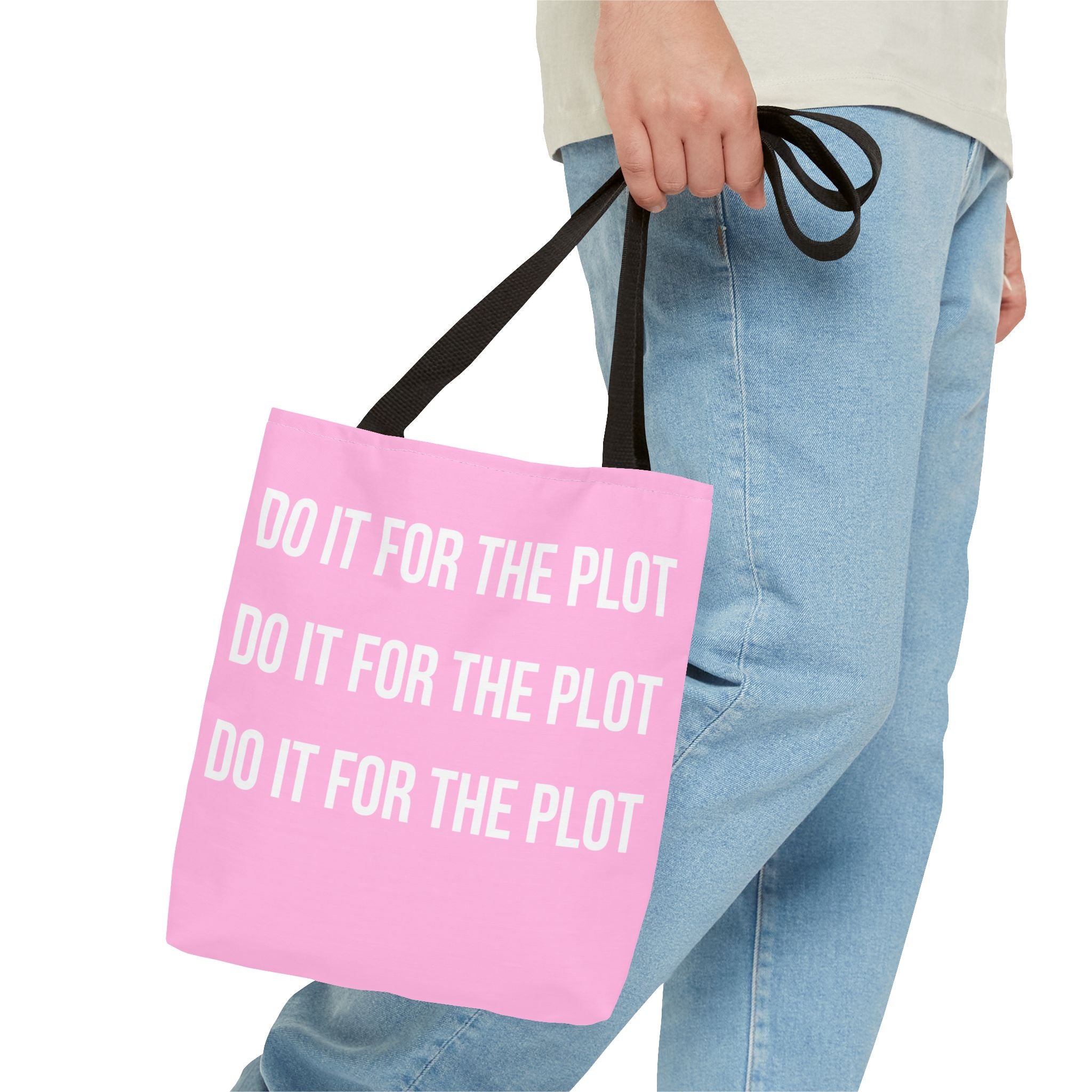 Do It For The Plot Pink Tote Bag